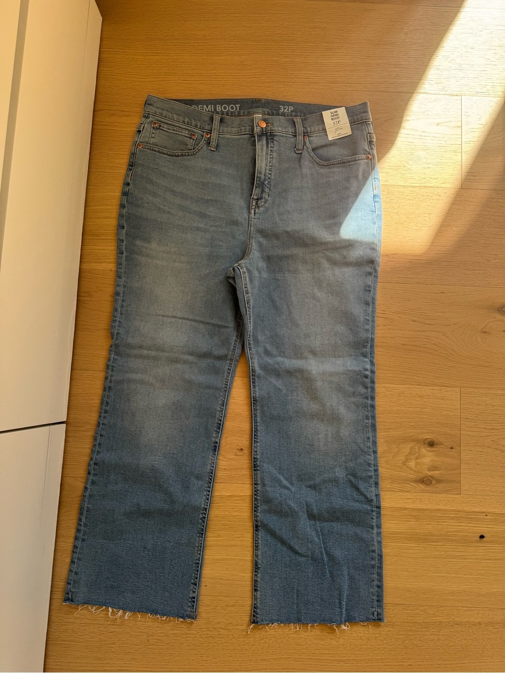 J. Crew Light Blue Cropped Semi-Boot Jeans